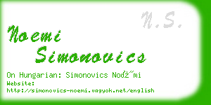 noemi simonovics business card